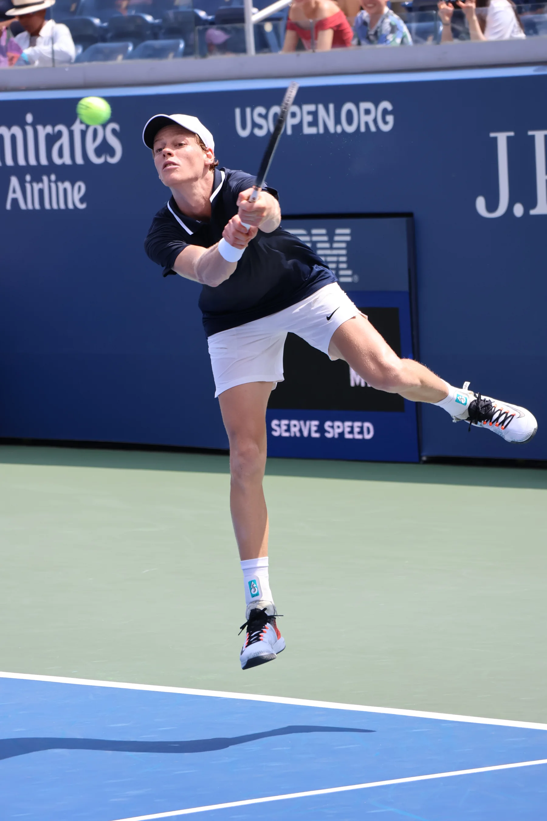 Jannik Sinner competing at the US Open